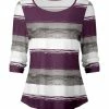 Lily | Purple & White Stripe Crewneck Long-Sleeve Top - Women