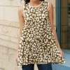Lily | Brown & White Leopard Sleeveless Tunic - Plus