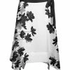 Lily | Black & White Floral Tie-Waist Handkerchief Skirt - Women