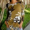 Lily | Black & Brown Floral Tunic - Plus
