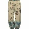 Lily | Beige & Blue Floral Pocket Harem Pants - Women
