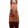 Lily | Rust & Black Floral Harem Jumpsuit - Women