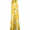 Lily | Yellow & White Floral Sleeveless Blouson Maxi Dress - Plus
