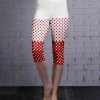 Lily | White & Red Polka Dot Contrast Capri Leggings - Women