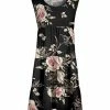 Lily | Black & Pink Floral Sleeveless Empire-Waist Dress - Women