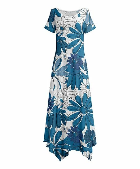 Lily | Blue & White Floral Maxi Dress - Plus 1 Lily | Blue & White Floral Maxi Dress - Plus