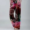 Lily | Red & Pink Floral Pocket Palazzo Pants - Women