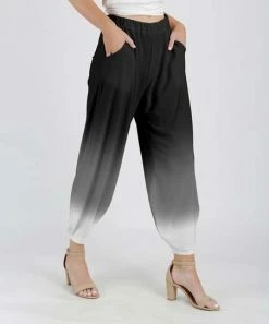 Lily | Black & Gray Ombré Pocket Joggers - Plus