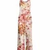 Lily | Rose & Rust Floral Sleeveless Blouson Jumpsuit - Plus
