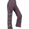 Lily | Mauve & Gray Camouflage Yoga Pants - Women