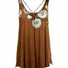 Lily | Brown & White Floral Tank - Women