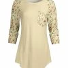 Lily | Cream Floral Chest-Pocket Raglan Tunic - Women