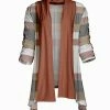Lily | Taupe & Brown Stripe Cardigan - Women