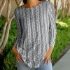 Lily | Blue & White Stripe Long-Sleeve Tunic - Women & Plus