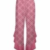 Lily | Pink & Rose Plaid Ruffle-Trim Pants - Women