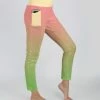 Lily | Coral & Green Ombré Side-Pocket Leggings - Plus