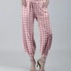 Lily | Pink & Rose Gingham Pocket Harem Pants - Women