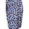 Lily | Blue & White Teardrop Open-Flap Skirt - Women
