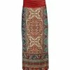 Lily | Red & Teal Arabesque Maxi Skirt - Women