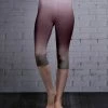 Lily | Purple & Gray Ombré Capri Leggings - Plus