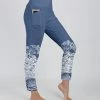 Lily | Blue & White Floral Pocket Leggings - Women & Plus
