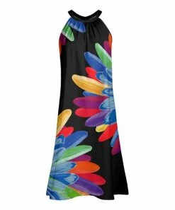 Lily | Black & Blue Floral Yoke Dress - Women