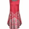 Lily | Pink & Turquoise Mandala Round-Hem Sleeveless Dress - Women