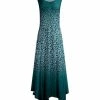 Lily | Teal Leopard Sleeveless Handkerchief Dress - Women