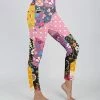 Lily | Pink Multicolor Patchwork Pocket Leggings - Women