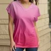 Lily | Pink Ombré Flutter-Sleeve Tunic - Plus