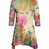 Lily | Pink & Cream Floral Sidetail Tunic - Plus