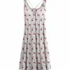 Lily | White & Pink Flamingo Sleeveless Shift Dress - Plus