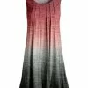 Lily | Red & Gray Ombré Pleated Sleeveless Tunic - Plus