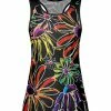 Lily | Black & Red Floral Sketch Racerback Tank - Women