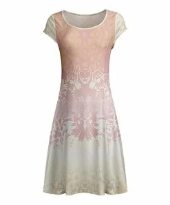 Lily | Rose & Cream Geometric Short-Sleeve Dress - Plus