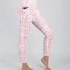 Lily | Pink & White Plaid Pocket Leggings - Women & Plus