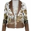 Lily | Brown & White Floral Blazer - Women