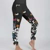 Lily | Black & White Butterflies Pocket Leggings - Women