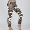 Lily | Mocha & Gray Camo Pocket Leggings - Women