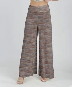 Lily | Red & Yellow Stripe Palazzo Pants - Women