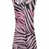 Lily | Black & Pink Zebra-Print Cutout-Neck Sleeveless Tunic - Women