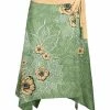 Lily | Mint & Cream Floral Wrap Skirt - Women