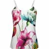 Lily | White & Pink Watercolor Floral Camisole - Women