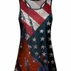 Lily | Red & Navy Stars & Stripes Racerback Tank - Plus