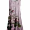 Lily | Purple & Green Floral Pleated Sleeveless Tunic - Women