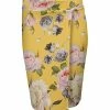 Lily | Yellow & Pink Floral Wrap Skirt - Women