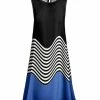 Lily | Blue & Black Stripe Sleeveless Dress - Women