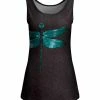 Lily | Black & Turquoise Dragonfly Boatneck Tank - Plus