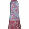 Lily | Pink & Aqua Paisley Yoke Dress - Women