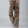 Lily | Mocha & Brown Floral Wide-Leg Pocket Pants - Plus